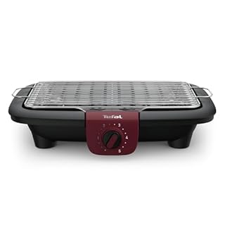 Tefal EasyGrill Adjust Barbecue Électrique, 2300W, Grille Inox, Large surface de cuisson, Fumée Réduite, Température Réglable, Lave-Vaisselle, BG90E514