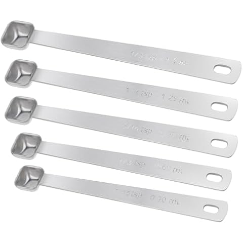 Rectangular Stainless Steel Measuring Spoon Set Cover