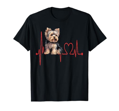 Yorkshire Terrier Dog Heartbeat ECG Cute Dogs Lover & Dueño Camiseta