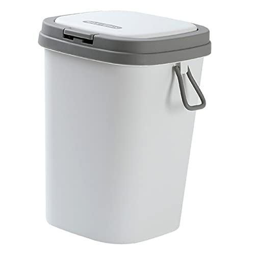 Caneca de basura rectangular con tapa y botón pulsador miniatura 1