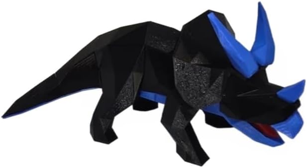 Zax Dezignz 3D Printed Magnetic XL Triceratops Brain Teaser Puzzle, 24 Pieces, Hard Skill Level, Geometric Art Decor, Modern Style, No Instructions, Ages 16+