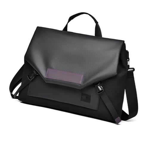 Sac à bandoulière étanche noir avec compartiments réfléchissants - 5