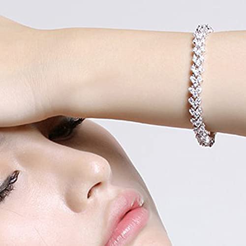 Women's 925 Sterling Silver Adjustable Hollow Chain Bracelet Charm Wrist Bangle Gift (Silver D)4