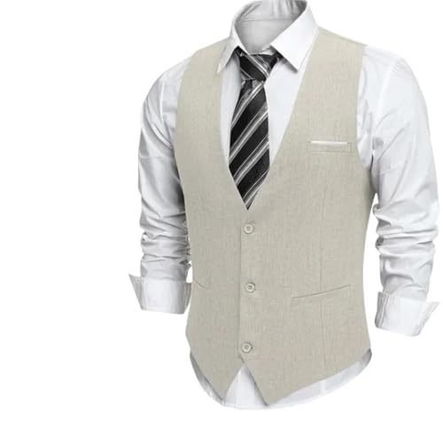 Men's V-Neck Suit Vest With Pockets – Formal & Casual Waistcoat For Wedding, Business, Tuxedo & Office Wear2