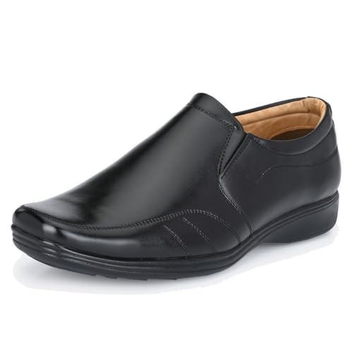 Image of Leatherkraft Round-Toe Formal Slip-On Shoes