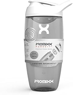 Promixx Pursuit Protein Shaker Bottle - Premium Shaker for Protein Shakes - Lifetime Durability, Leakproof, Odourless - 700ml / 24oz (Seagrass Green)