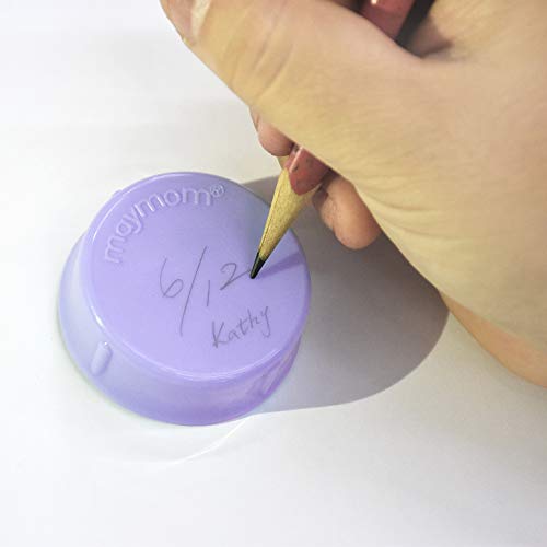Image of Maymom Solid Lids with Sealing Ring for Standard Sized Bottles; Bottles Lids Compatible with Medela Bottles, Ameda, and Small Sized Nuk, Playtex, Gerber Bottles; 8pc (Purple)