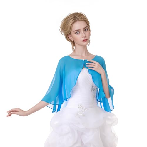 Women's Elegant Chiffon Shawl Wraps Shrug for Evening Dresses Wedding Guest Cape Bolero Cover-Up Scarf2