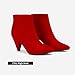 DREAM PAIRS Women's Pointed Toe Ankle Boots High Heel Booties Fashion Zipper Dress Boots,Size 11,Red/Suede,KALILA