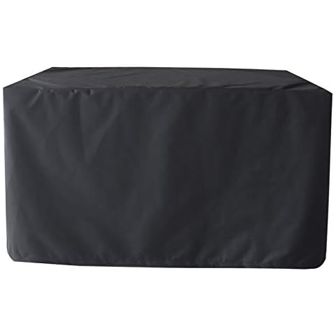 MEEYI Covers for Garden Furniture Sets 150x150x75cm, Square Waterproof, Anti-UV, Snow Protection Patio Furniture Covers, for Tables, Stackable Chairs Outdoor Furniture Protector. - Black Cover