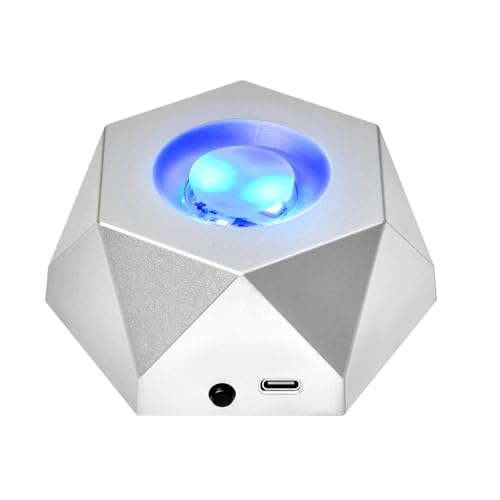 Soporte giratorio para bola de cristal con base de luz LED multicolor para globo de nieve 2