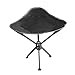 predolo Folding Camping Stool Foldable Small Chair Aluminum Alloy Tripod Chair Portable Folding Stool for Picnic BBQ Adults Beach, Black