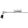 NAGUUD Cymbal L-Arm Rod Boom Arm with Mounting Clamp, 17.5" Cymbal Arm with Bracket Holder Extension Attachment , 360°Cymbal Extension Mount Clamp Drum Set Accessories Silver #4