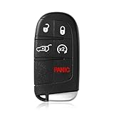 Keylessbest Replacement for Jeep Renegade Key Fob Remote Control 2015 2016 2017 2018 2019 2020 2021 5 Buttons 433MHz M3N-40821302,Black