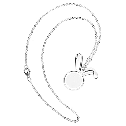 Colliers lapin en métal pour femme | Lot de 2 chaînes de clavicule minimalistes