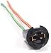 iJDMTOY 168 194 2825 W5W Wiring Harness Sockets Compatible with LED Bulbs, Parking Lights, License Plate Lights