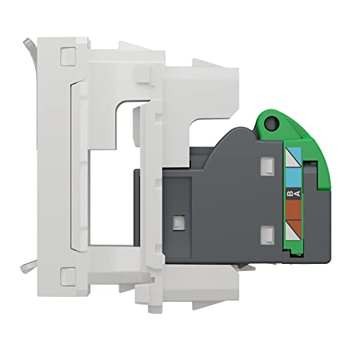 Prise RJ45 simple Schneider Unica cat 6 STP 1 module blanc NU341618