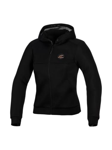 Sweat à capuche moto Alpinestars Stella Chrome Superairflow finition haut de gamme