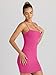 LILLUSORY Women's Mini Sexy Bodycon Dress 2025 Summer Going Out Short Backless Party Club Dresses Beach Vacation Outfits Pink XS