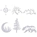 SUPERFINDINGS 6 Foglio 6 Stile Bussola Decal Moutains con Bussola Adesivo in PVC Orso Polare Adesivo per Auto Pino Adesivi per Auto per Auto Decorazione della Parete di Casa