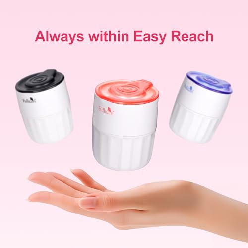 Image of Fullicon Stainless Steel Grinder, Pill Crusher Fine Powder, Pink White
