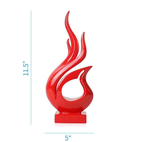 Escultura Abstracta Decorativa de Resina Roja miniatura 6