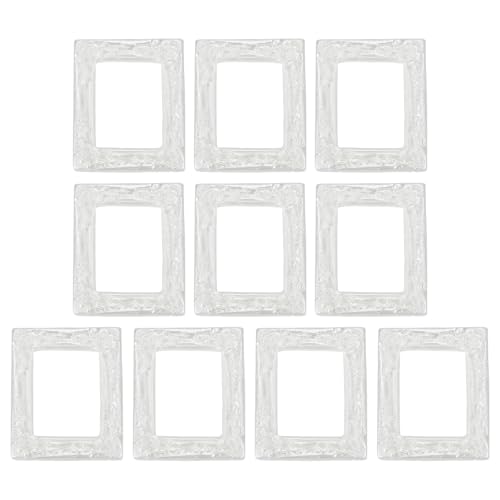 uxcell 10pcs Vintage Resin Picture Frames, Mini Tiny Photo Frame
