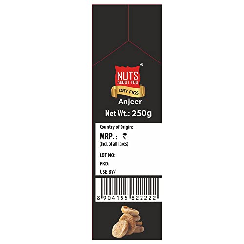 Image of Nuts About You DRY FIGS, 250 g | 100% Natural | Premium | Anjeer