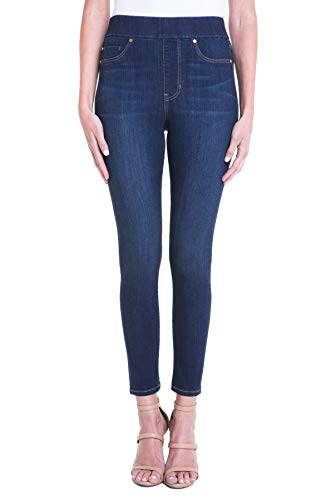 Liverpool Jeans Company Women's Farrah High Waist Pull-on Ankle in Silky Soft Denim, Griffith Super Dark, 4