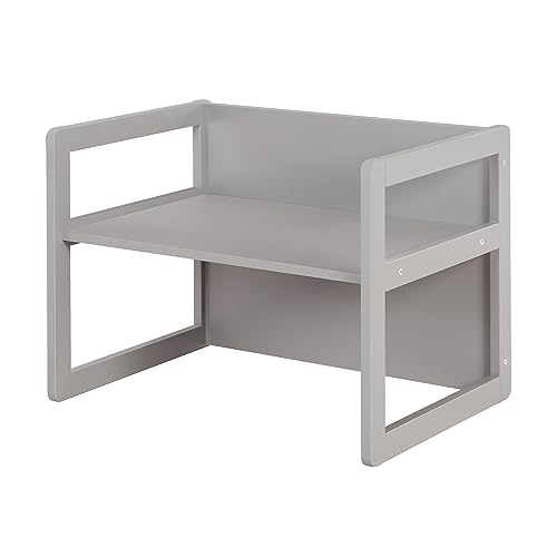 Roba Set Sgabello E Tavolo Reversibili 3 In 1 - Regolazione In 3 Altezze Di Seduta - Multifunzione - Mobili Per Bambini - Facile Da Montare E Pulire - Legno Grigio Chiaro - 13