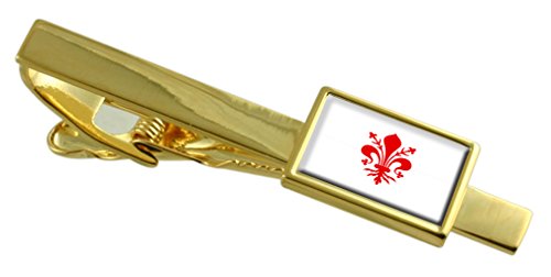 Clip de corbata de oro de Florencia Italia pisacorbatas dorado italiano para traje formal