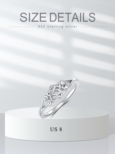 Image of Bee /Butterfly /Mustard Seed /Hummingbird /Cat /Rainbow Adjustable Ring for Women 925 Sterling Silver Spoon Rings for Women Size Fits Most People