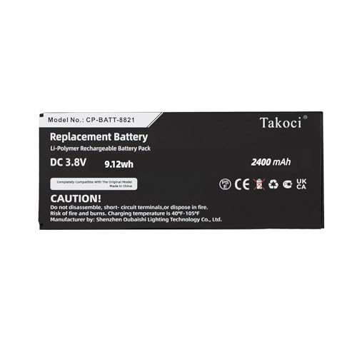 2400mAh / 9.12Wh Replacement Battery for Cisco CP-8821, CP-8821-EX-K9-BUN, CP-8821-K9-BUN, Wireless IP Phone 8821,Compatible with PN. 74-102376-01, CP-BATT-8821, GP-S10-374192-010H