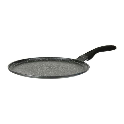 Sitram 714224 Crêpière Fonte d'aluminium Ø 30 cm - Revêtement anti-adhésif sans PFOA Whitford Xylan 2 couches effet pierre - Manche thermorésistant soft...