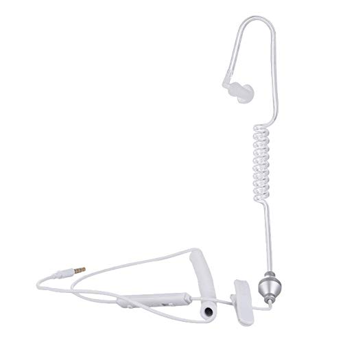 beauty 3.5MM Anti-Radiation Earpiece Air Tube Earphone Headset Unilateral Reel Headphones with Mic and On Off Answer Switch
