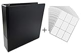 ✅ 3-Ring Collectors Album Schwarz / Black mit verstärkten D-Ringen und Klemmregister und transparentem Rückeneinschub für beschreibbare Indexlabel. Ringordner sind die optimale Lösung zum archivieren von Kartensammlungen.