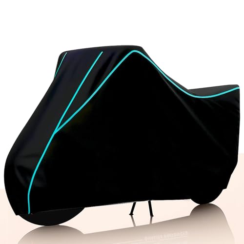 Image of 100% Water Resistance Classic 350 Bike Cover | Taffeta Body Cover for Rain & Sun | UV Protection, Dustproof, Scratch Resistant, Windproof, Heat Resistant, Vehicle Specific Fit-Aqua Piping