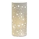 TISCHLEUCHTE LAILA PORZELLAN KUGELLEUCHTE STERN WEIß: Amazon.de