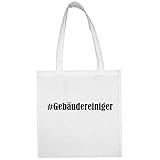 Reifen-Markt Tasche #Gebäudereiniger Größe 38x42 Farbe Weiss Druck Schwarz