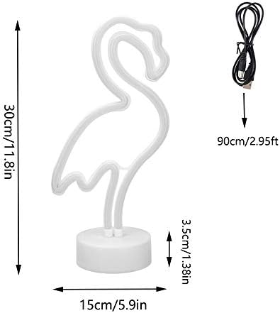 ENUOLI Neon Flamingo Lights Neon Light Signs USB/Battery Operated Pink Neon Lights Pink LED Flamingo neon Light Signs Neon Night Lights for Bedroom Decoration Party Christmas Valentine's Day Gift