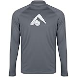 Kanu Surf Boy's Platinum Long-Sleeve Rashguard, Charcoal, X-Small (6)