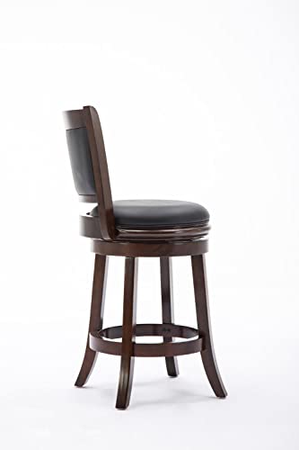 Boraam Augusta Counter Height Swivel Stool, 24-Inch, Cappuccino #TOP1