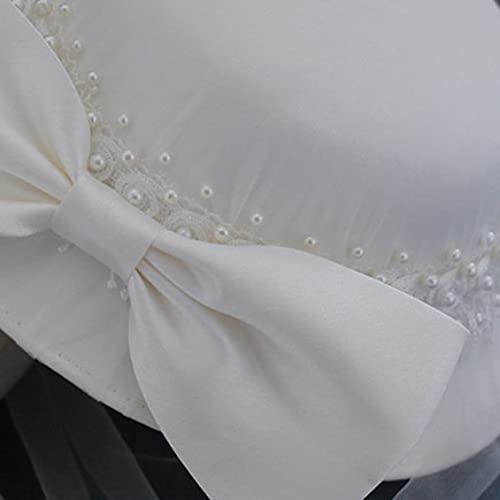 French Style Fedoras Top Hat Big Deep Wedding White Satin Bow Pearls Cap Elegant Ladies Formal Church Headwear #TOP5