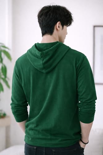 Image of Men's Cotton Blend Regular Fit Hooded Neck T-Shirt