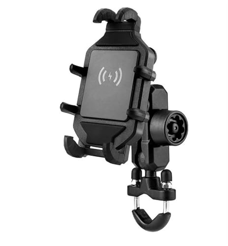 Support navigation moto avec chargeur sans fil et USB QC3.0 pour téléphone portable 4 à 7 pouces