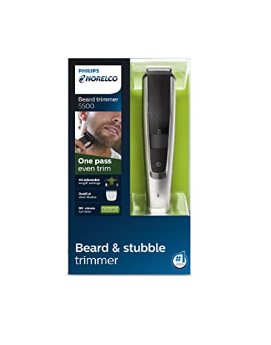 Philips Norelco Aparador de barba e aparador de cabelo série 5500, elétrico, sem fio, aparador de ba
