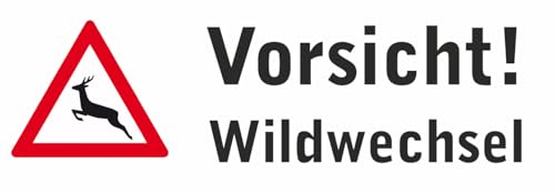 Werbebanner (PVC Plane) Achtung Wildwechsel
