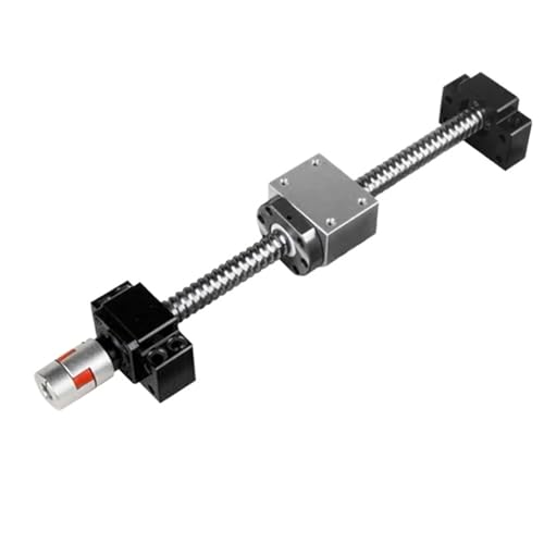 SFU2010 Ball Screw with RM2010 Ball Screw Nut BKBF15, DSG20H and XB30-40 1050mm-2450mm for CNC Parts Processing(BKBF15,1450mm)