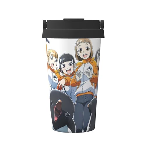 宇宙よりも遠い場所 車載用 コーヒーマグ 保温保冷 大容量 漏れ防止設計 滑り止め カップホルダー対応 ドライブ オフィス アウトドア ビジネス 通勤用 500ml 男女兼用