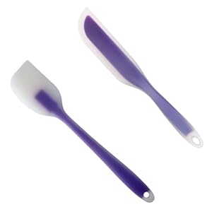 Nuluxi 222N0039 Silikonspatel Set Violett (2 Stück)